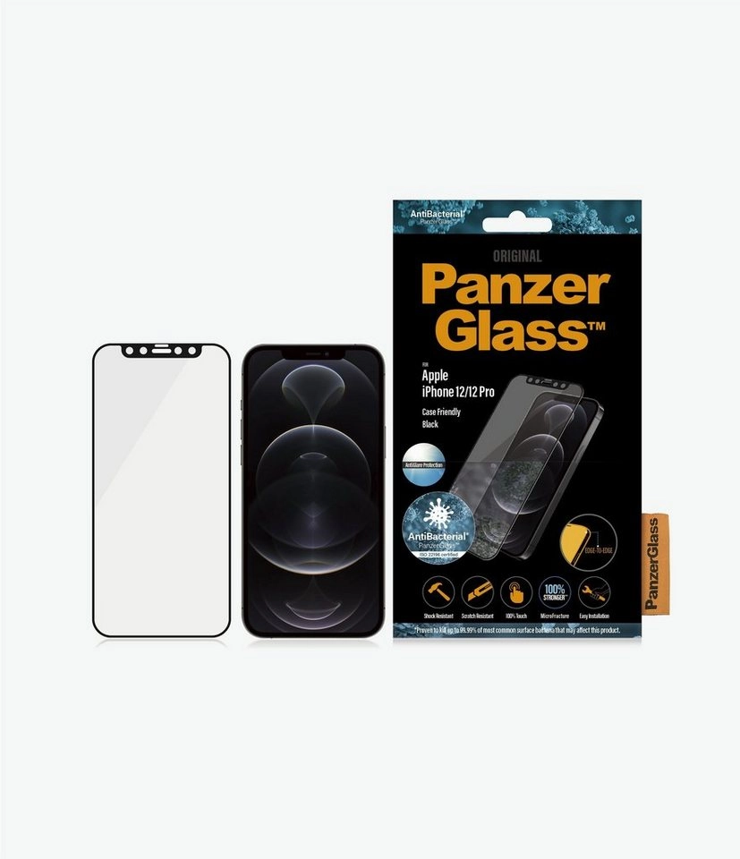PanzerGlass »Schutzglas E2E Case Friendly für Apple iPhone 12/12 Pro« für Apple iPhone 12, Apple iPhone 12 Pro, Displayschutzglas