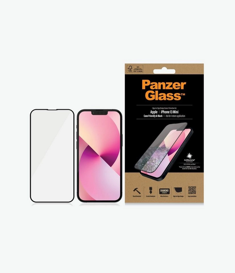 PanzerGlass »PanzerGlass E2E CF für iPhone 13 mini«, Displayschutzfolie