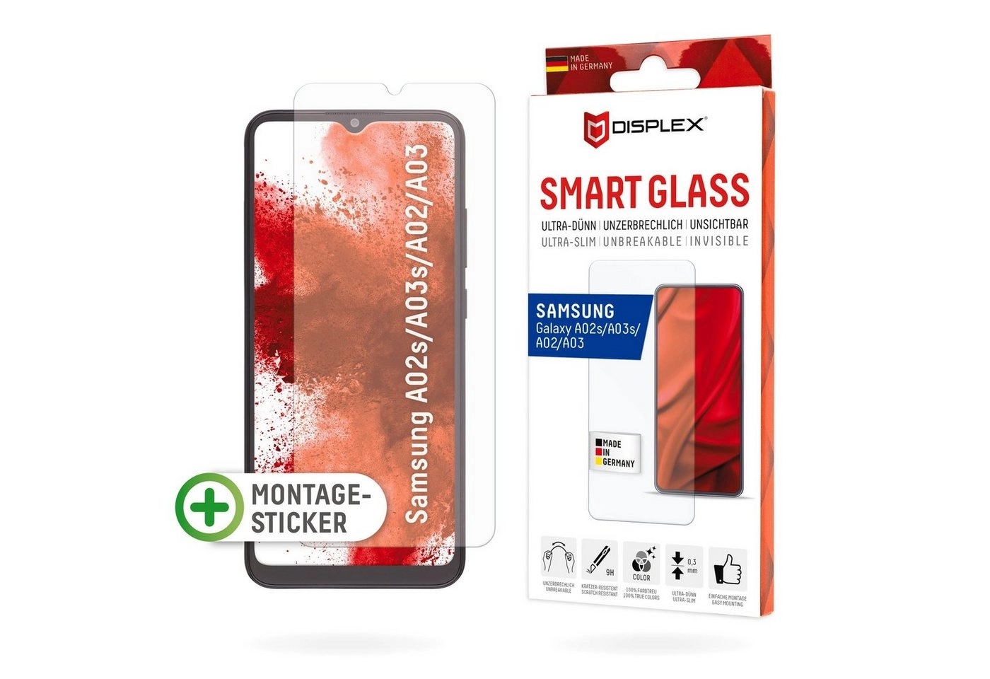 Displex »Smart Glass - Samsung Galaxy A02(s)/A03(s)«, Displayschutzglas