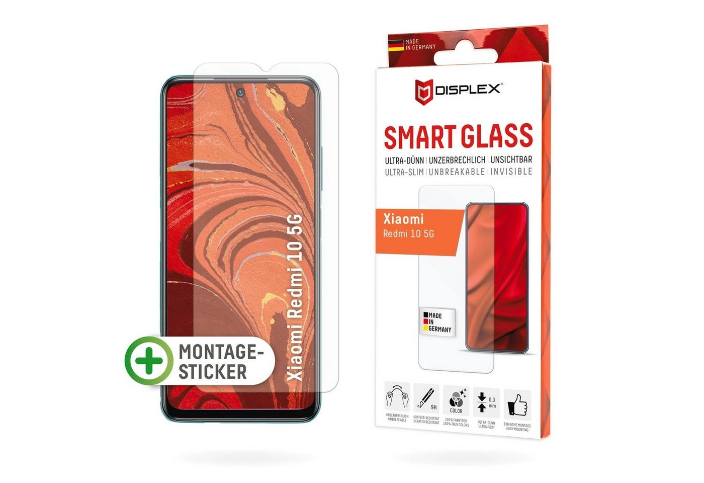 Displex »Smart Glass - Xiaomi Redmi 10 5G«, Displayschutzglas