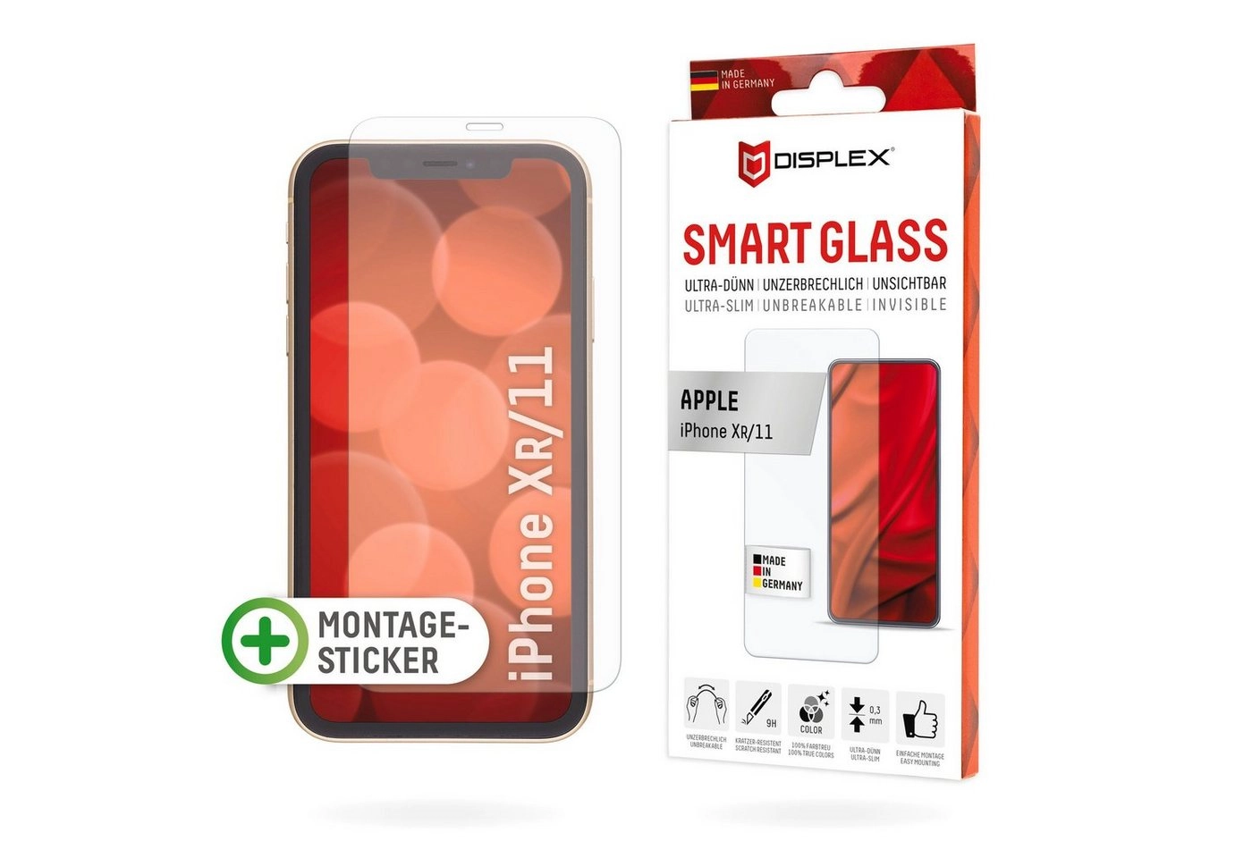 Displex »Smart Glass - Apple iPhone XR/11«, Displayschutzglas