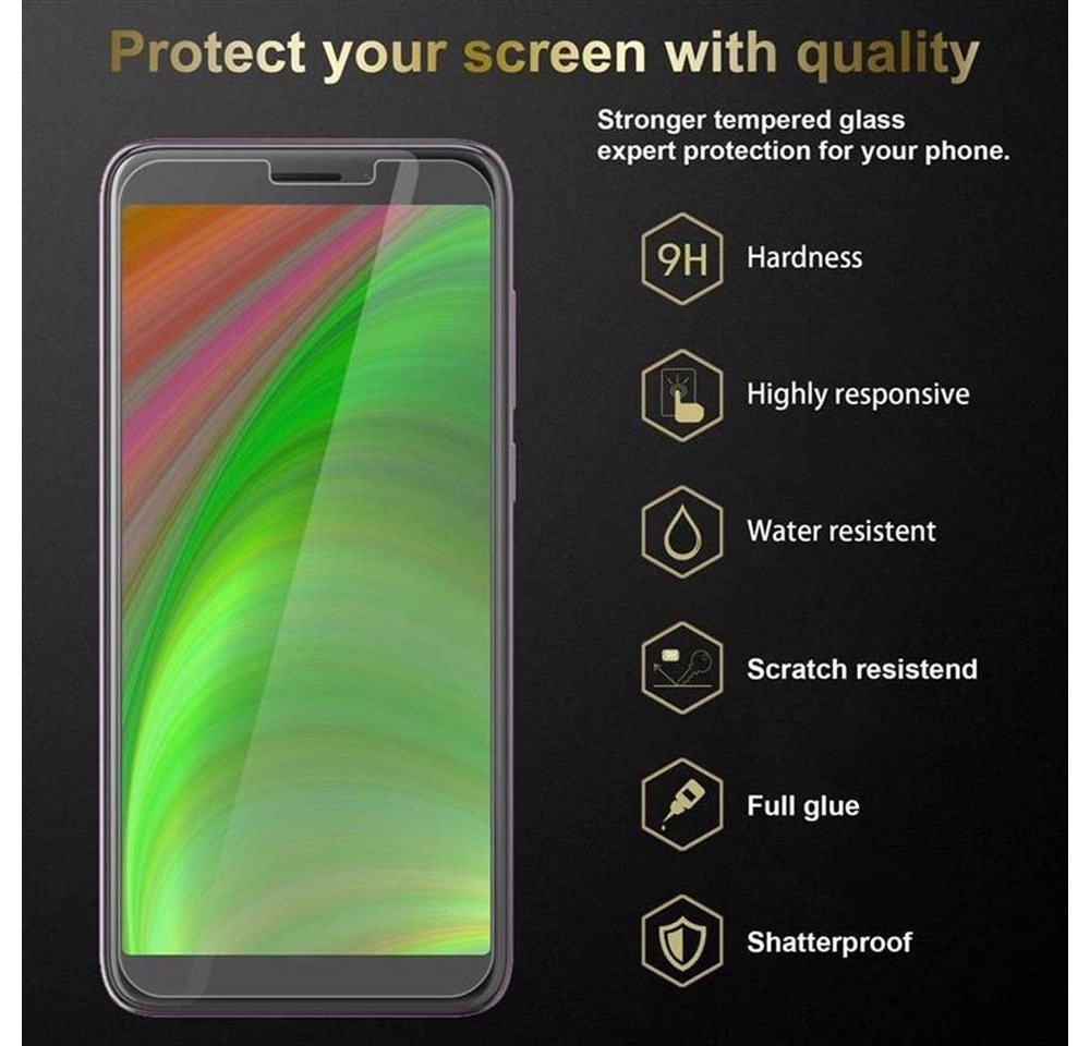 Cadorabo Panzer Folie für HTC Desire 12 Schutzfolie in KRISTALL KLAR Gehärtetes (Tempered) Display-Schutzglas in 9H Härte mit 3D Touch Kompatibilität