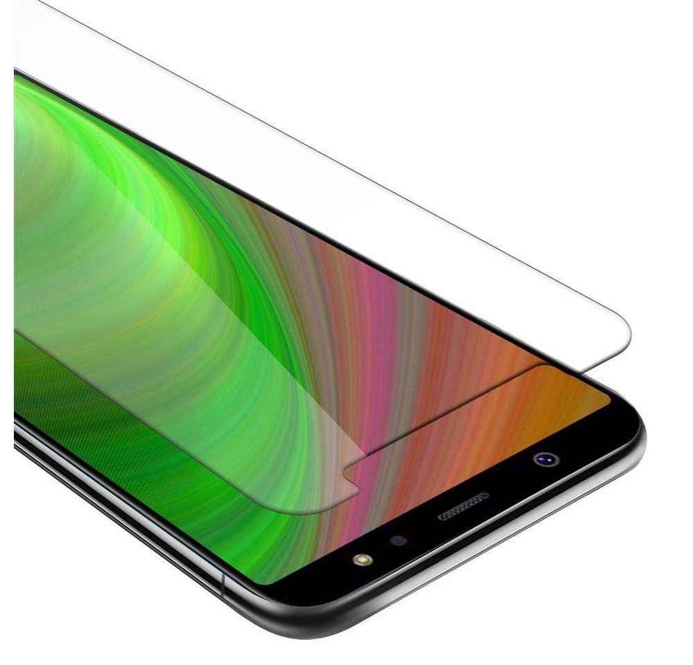 Cadorabo Panzer Folie für Samsung Galaxy A6 2018 Schutzfolie in KRISTALL KLAR Gehärtetes (Tempered) Display-Schutzglas in 9H Härte mit 3D Touch Kompatibilität