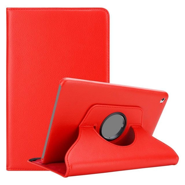 Cadorabo Tablet Hülle für Apple iPad 2 / iPad 3 / iPad 4 in MOHN ROT Book Style Schutzhülle mit Auto Wake Up mit Standfunktion und Gummiband Verschluss