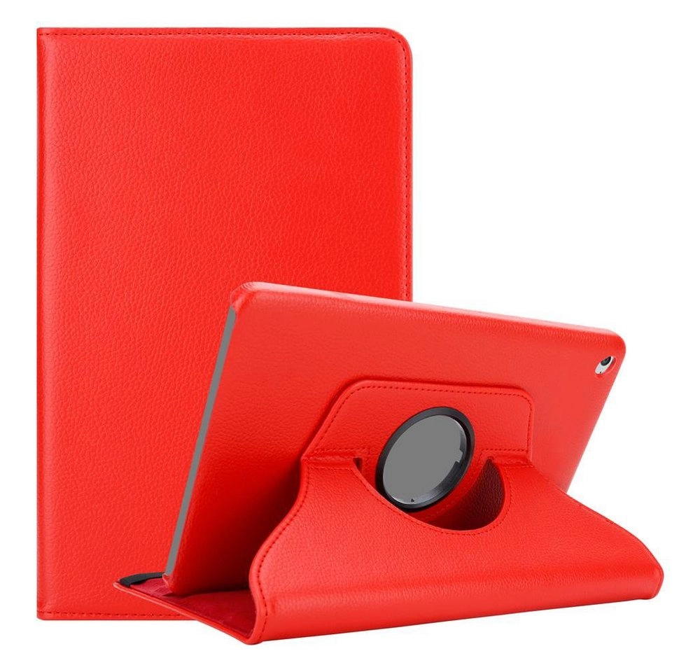 Cadorabo Tablet Hülle für Apple iPad 2 / iPad 3 / iPad 4 in MOHN ROT Book Style Schutzhülle mit Auto Wake Up mit Standfunktion und Gummiband Verschluss