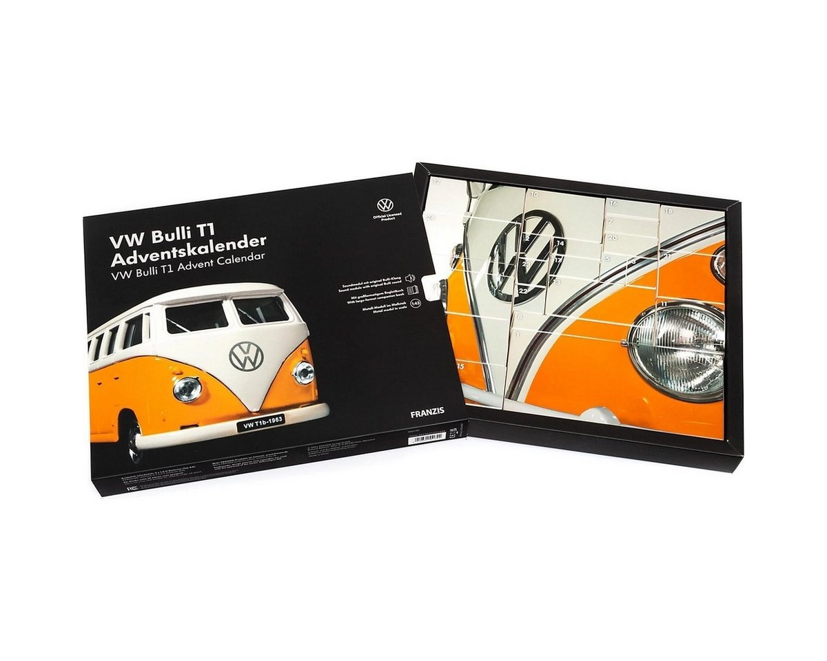 Franzis Adventskalender VW Bulli T1 orange/weiß