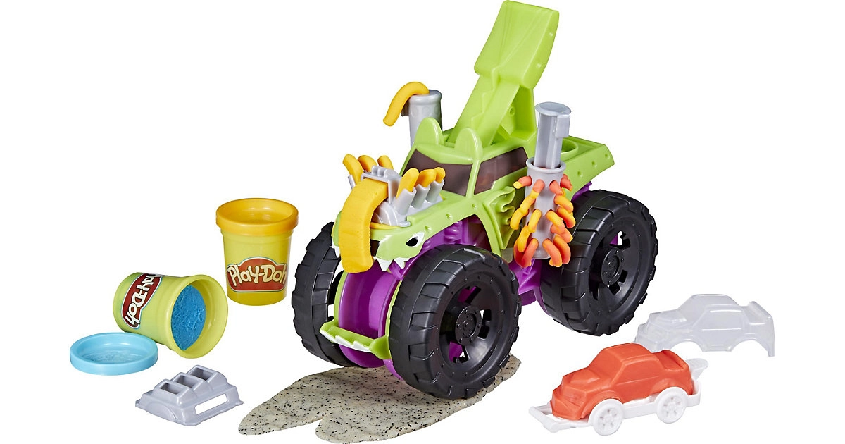 Play-Doh Wheels Mampfender Monster Truck mit 4 Dosen Knete, Formen ab 3 Jahren