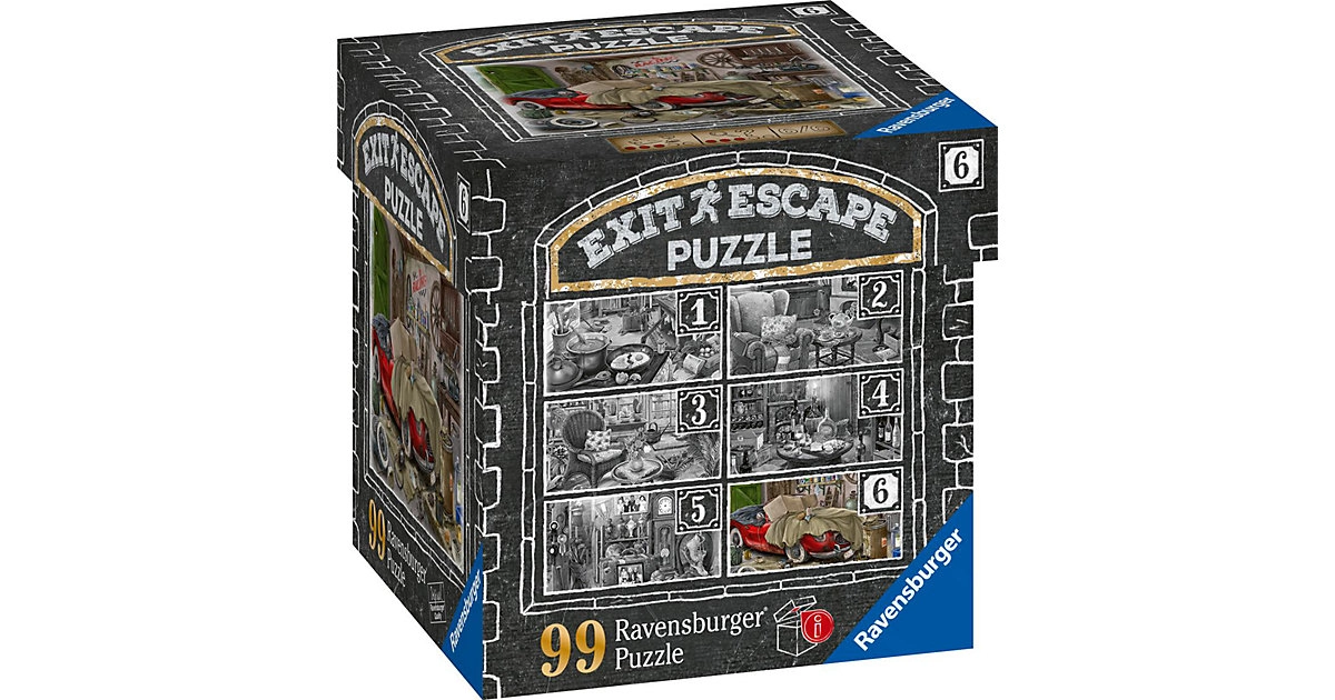 Ravensburger Exit Puzzle Im Gutshaus-Zimmer 6 Garage 99 Teile ab 14 Jahren