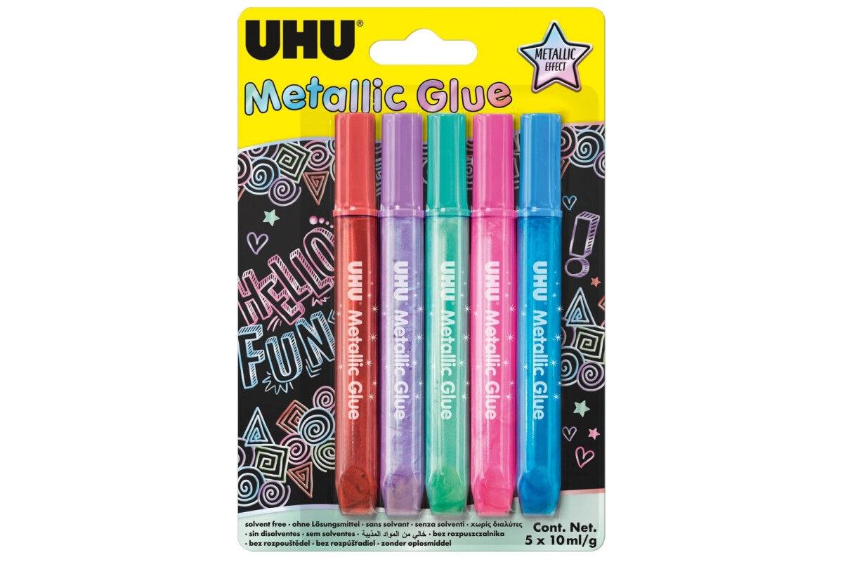 UHU Metallic Glue 5x 10ml