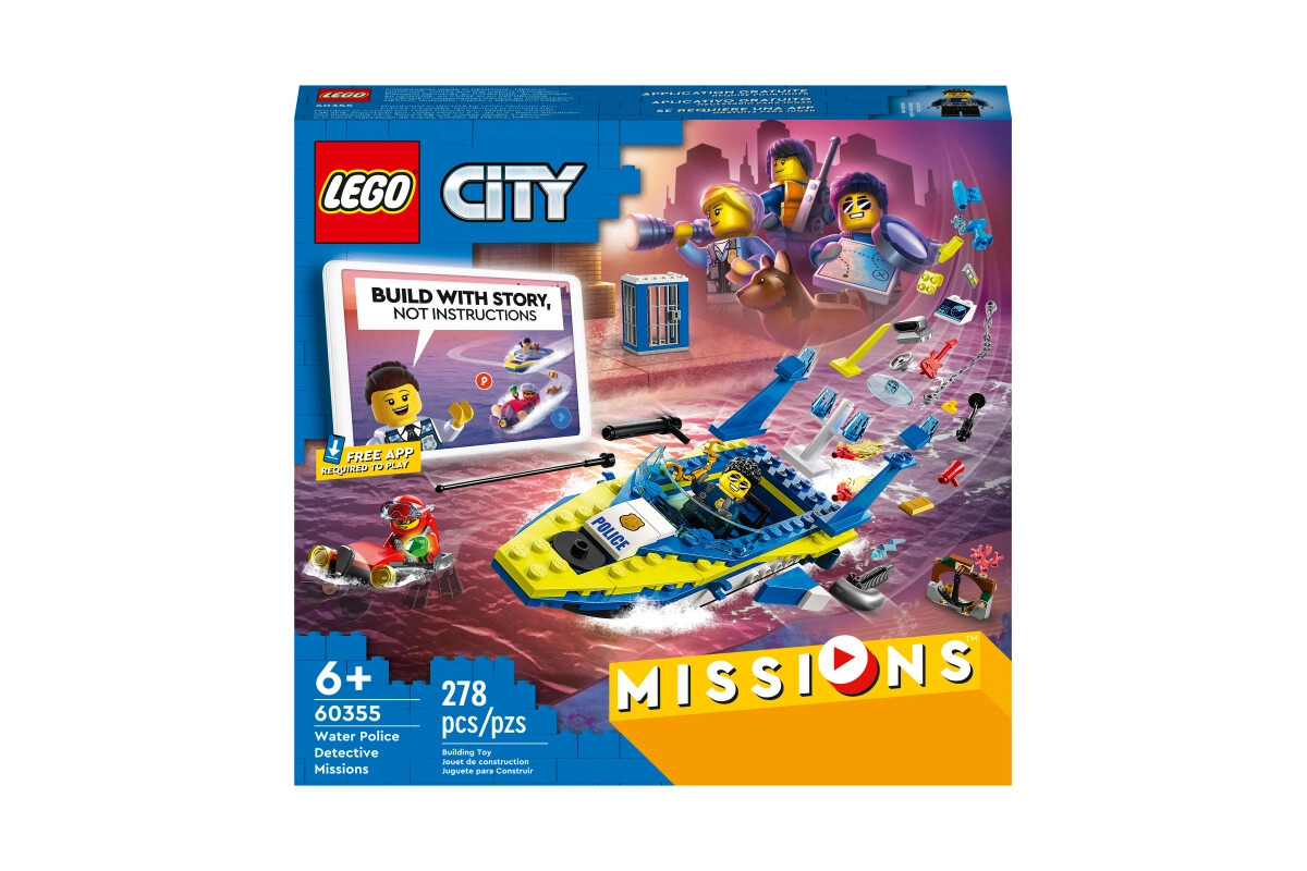 LEGO® 60355 City Detektivmissionen der Wasserpolizei mit Boot und 4 Minifiguren