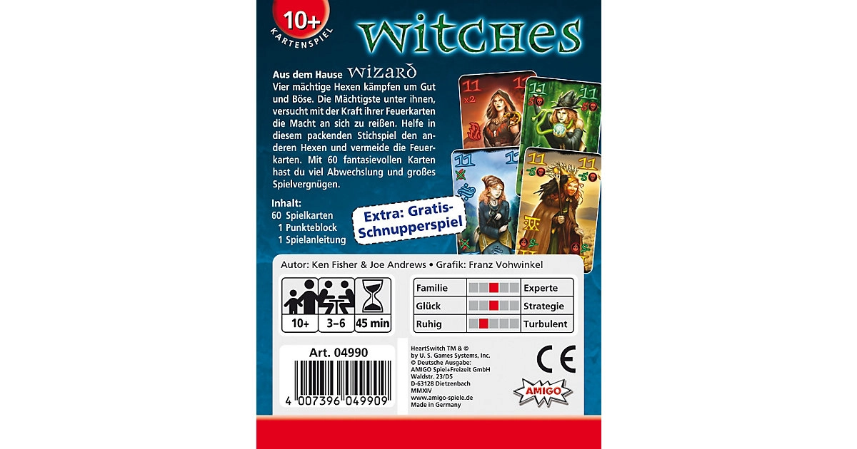 AMIGO 04990 Witches - Kartenspiel ab 10 Jahren