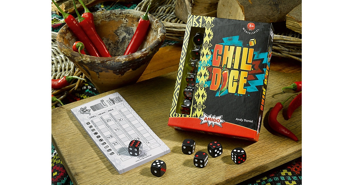 Chili Dice - Würfelspiel für 1-4 Spieler ab 8 Jahren