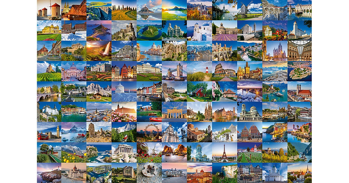 Ravensburger 3000 Teile Puzzle 99 Beautiful Places in Europe