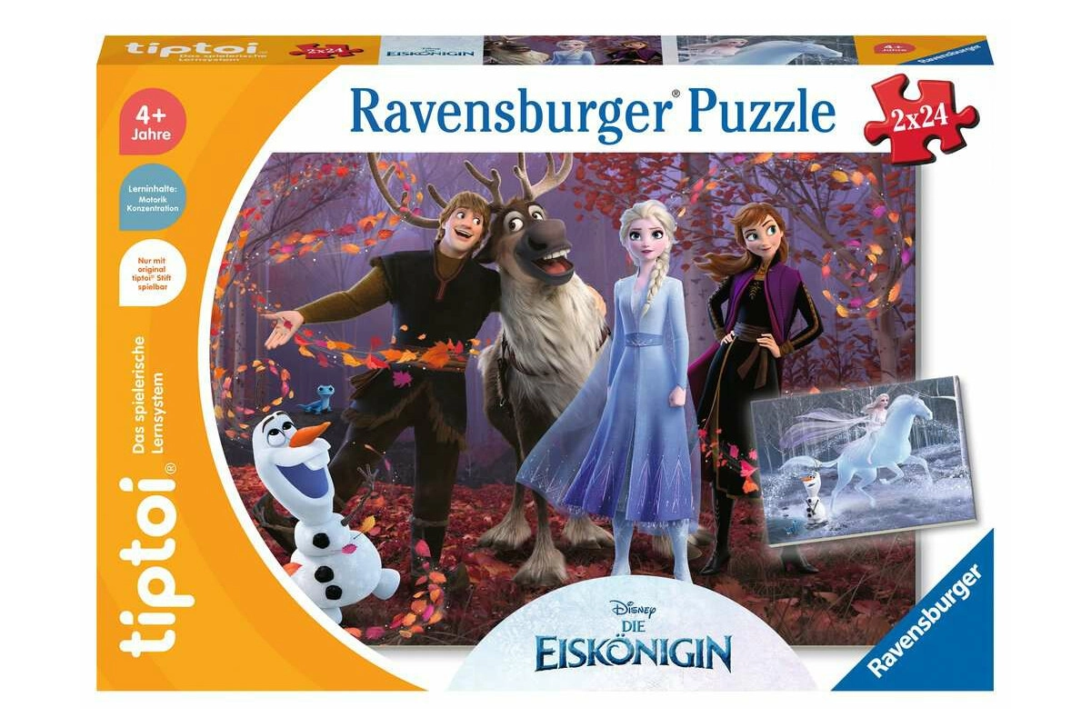 tiptoi® Puzzle 2x24 Teile für kleine Entdecker Disney Die Eiskönigin ab 4 Jahren