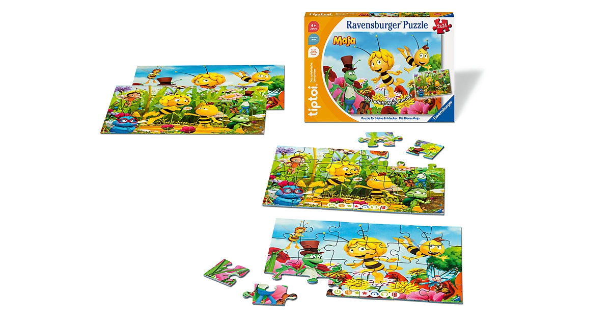 tiptoi® Puzzle 2x24 Teile für kleine Entdecker Die Biene Maja ab 4 Jahren