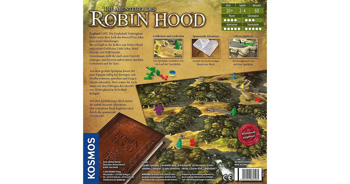 KOSMOS Die Abenteuer des Robin Hood für 2-4 Spieler ab 10 Jahren