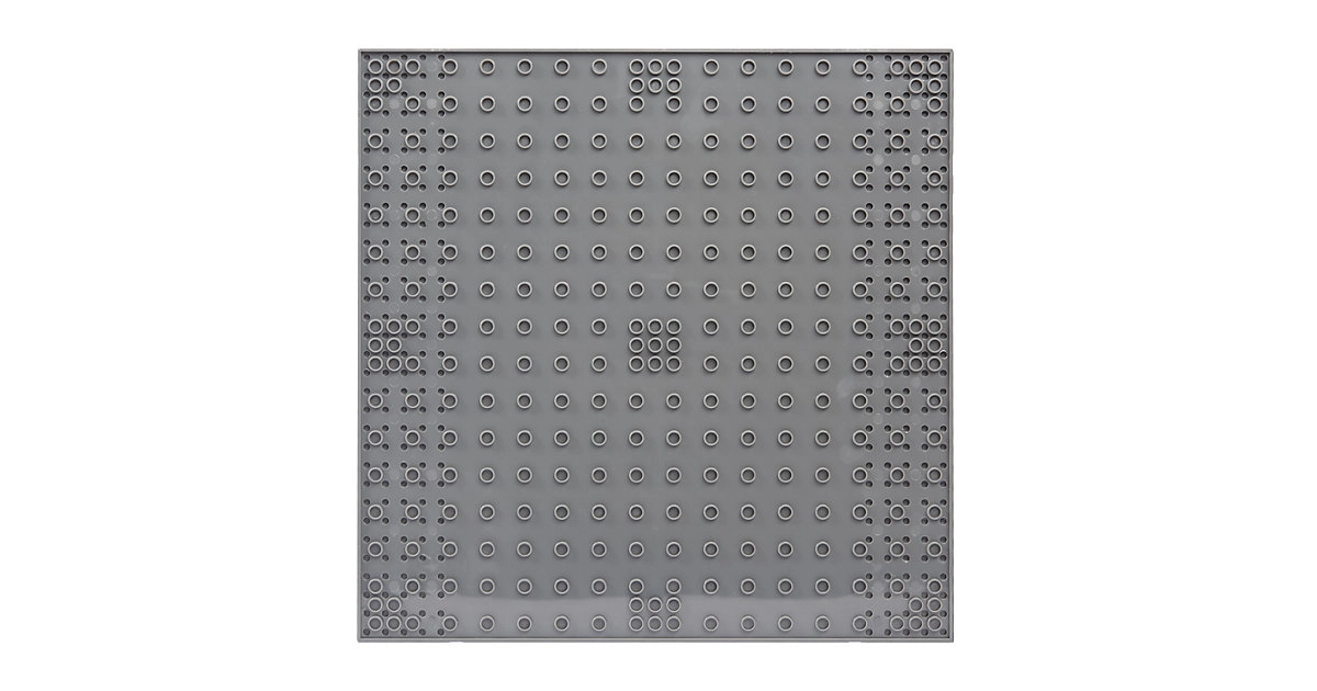 Open Bricks stapelbare Straßenplatte Platte 32x32 Noppen grau Kurve