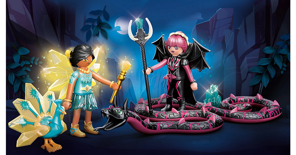 PLAYMOBIL® Adventures of Ayuma 70803 Crystal Fairy und Bat Fairy mit Seelentieren