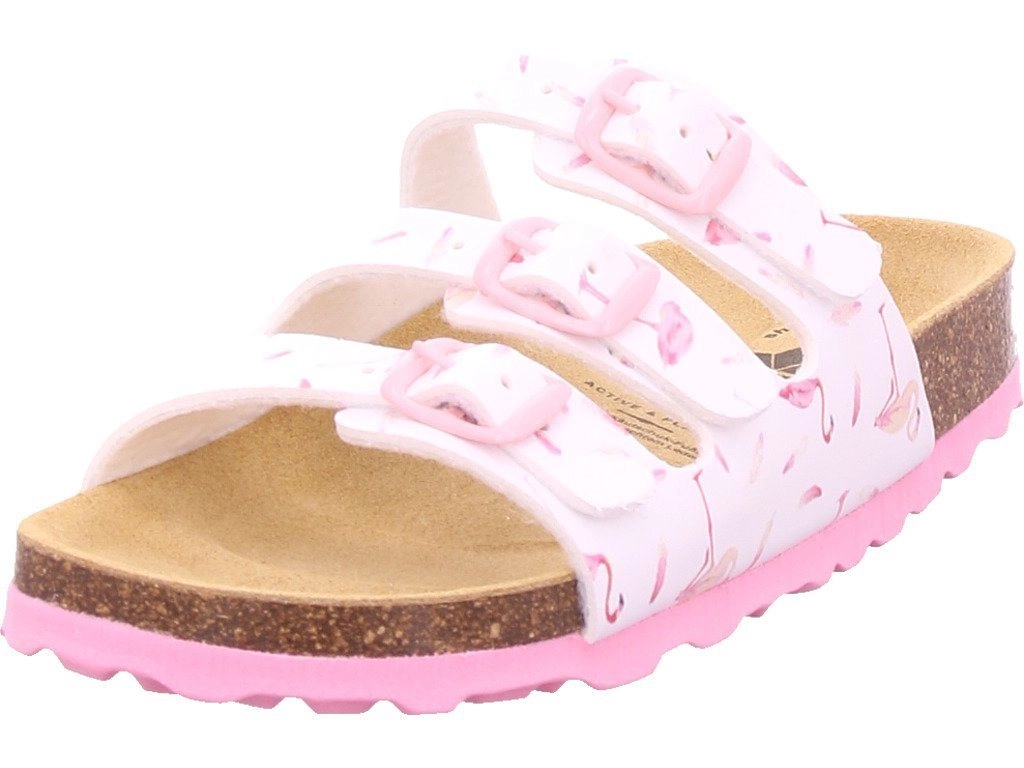 Lico »Lico Bioline Flaminco Mädchen Pantolette Sandalen Hausschuhe weiß 560232« Pantolette