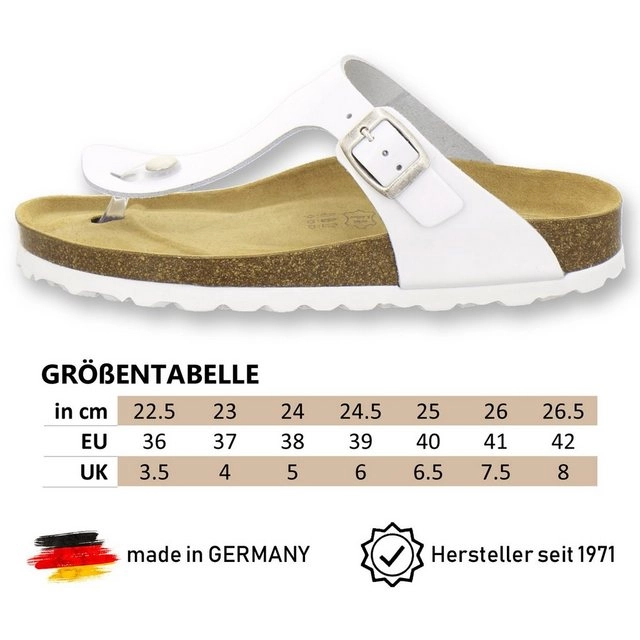 AFS-Schuhe »2107« Zehentrenner für Damen aus Leder mit Fussbett, Made in Germany