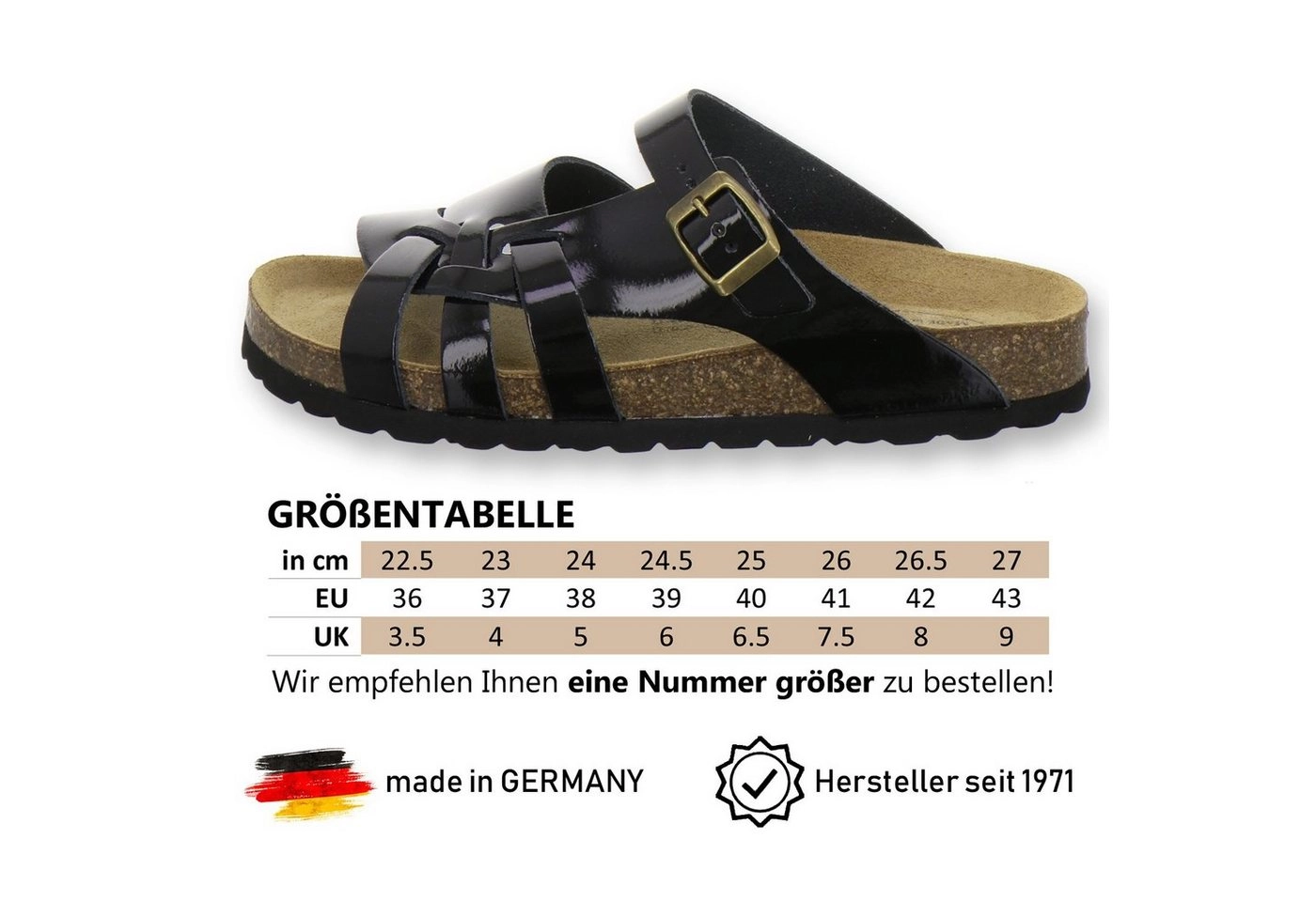 AFS-Schuhe »2122« Pantolette für Damen aus Leder mit Fussbett, Made in Germany