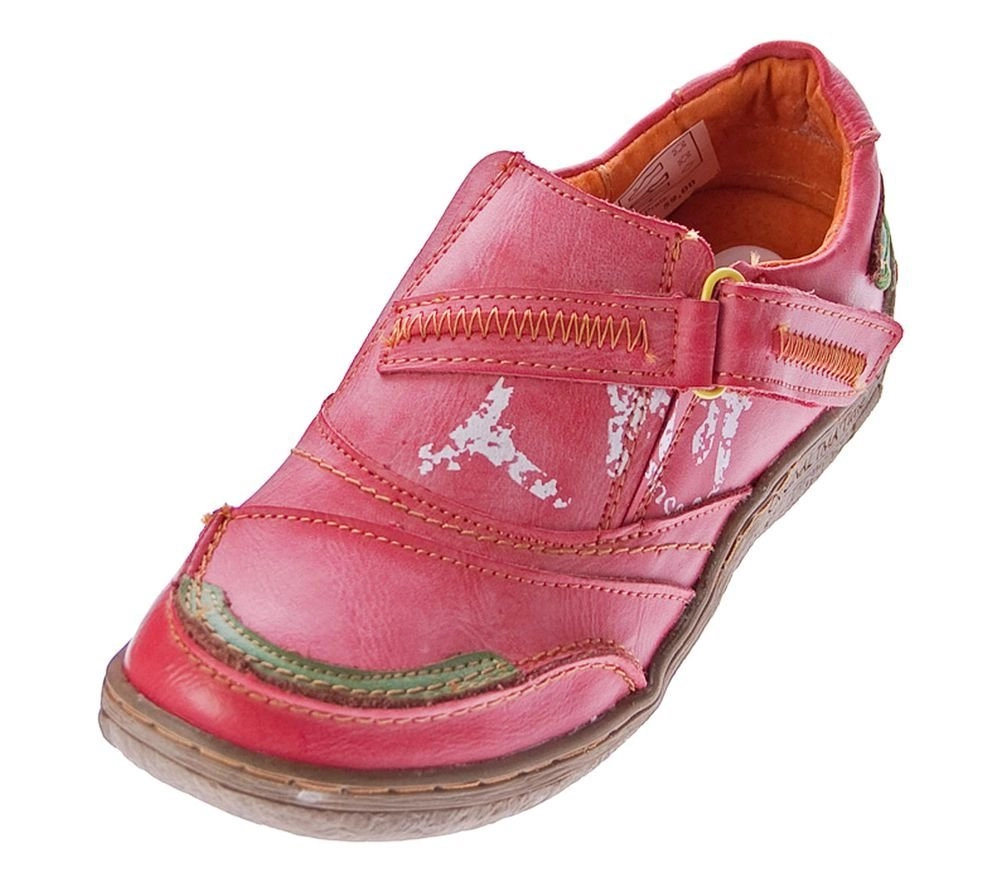 TMA »Damen Leder Halb Schuhe Slipper Sneaker TMA 1364« Schnürschuh Used Look / Antik-Look