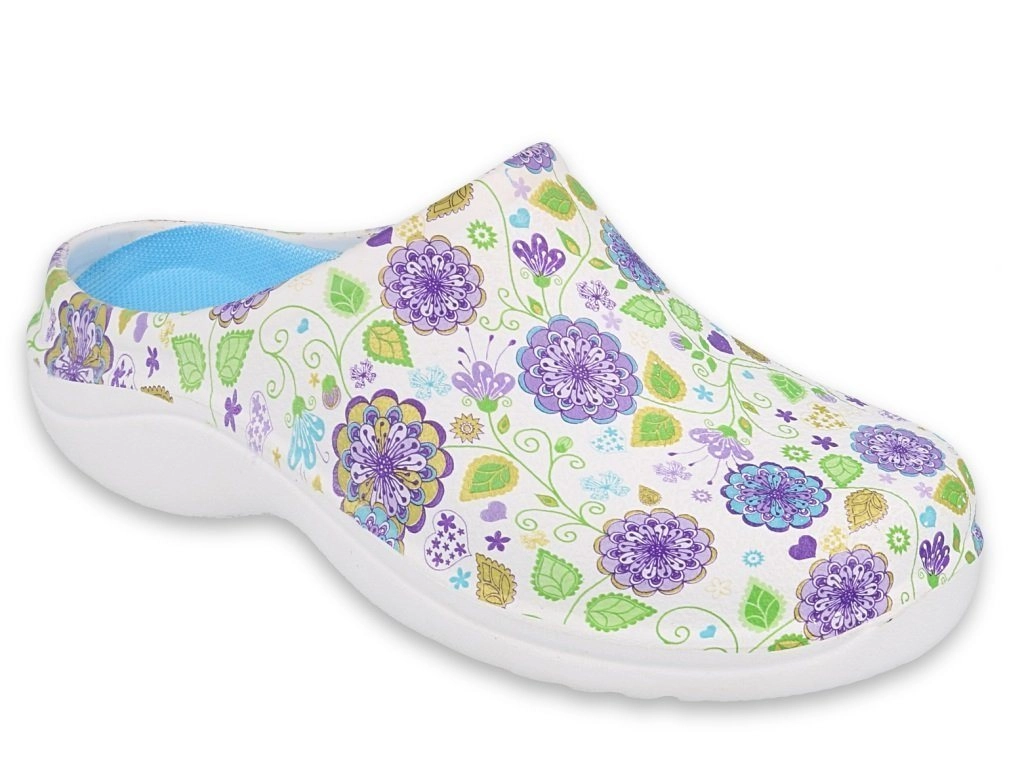 Dr. Orto »Bequeme Gartenschuhe für Damen Gummiclogs mit Blumenmotiv« Clog