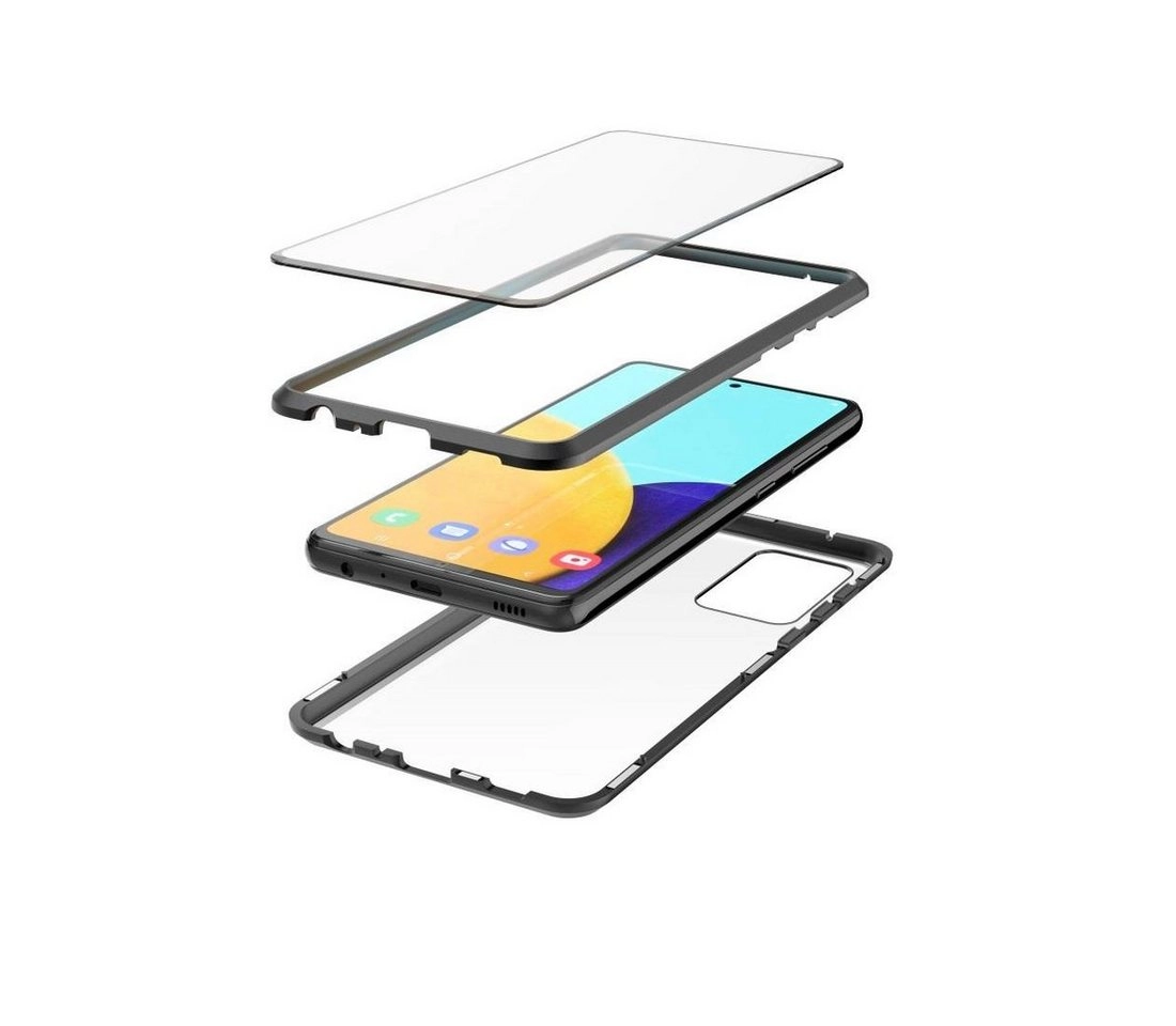 Hama »Cover "Magnetic+Glas+Displayglas" für Galaxy A52/A52s (5G) Smartphone-Cover Schw./Transp.«, Displayschutzglas