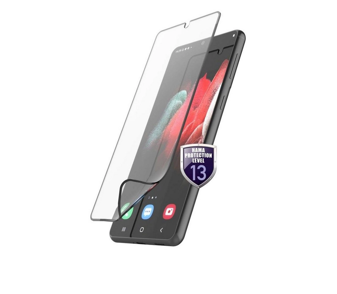 Hama »Displayschutz, Glas "Hiflex" für Samsung Galaxy S21 Ultra, Displayschutzglas«, Displayschutzglas, Fingerabdrucksensor kompatibel, Anti-Fingerabdruck-Beschichtung