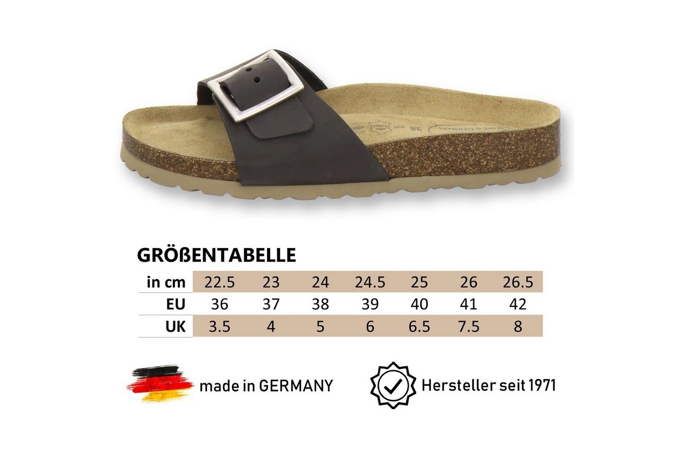 AFS-Schuhe »2112« Pantolette sommerliche Pantoletten für Damen aus Leder, Made in Germany