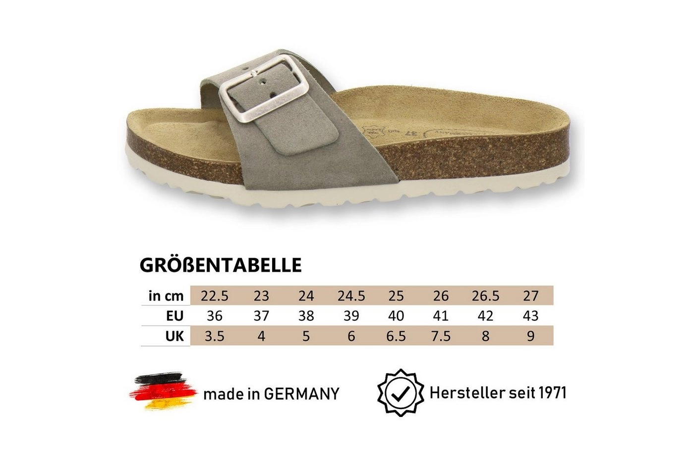 AFS-Schuhe »2112« Pantolette sommerliche Pantoletten für Damen aus Leder, Made in Germany