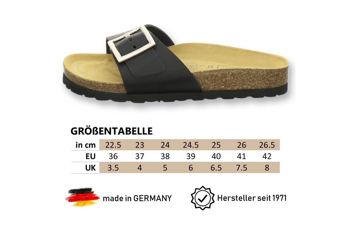 AFS-Schuhe »2112« Pantolette sommerliche Pantoletten für Damen aus Leder, Made in Germany