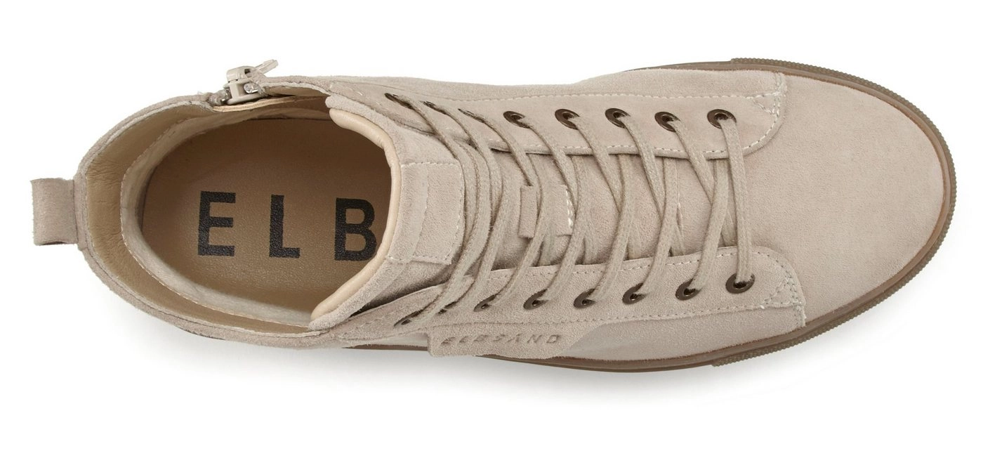 Elbsand Stiefelette Sneaker High-Top zum Schnüren aus weichem Leder im Casual-Look