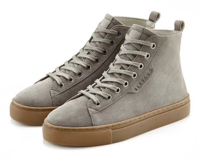 Elbsand Stiefelette Sneaker High-Top zum Schnüren aus weichem Leder im Casual-Look