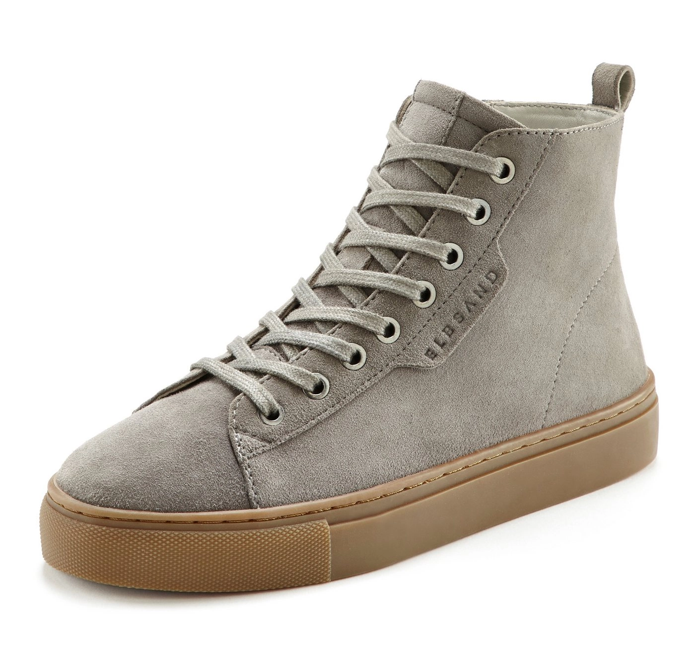 Elbsand Stiefelette Sneaker High-Top zum Schnüren aus weichem Leder im Casual-Look