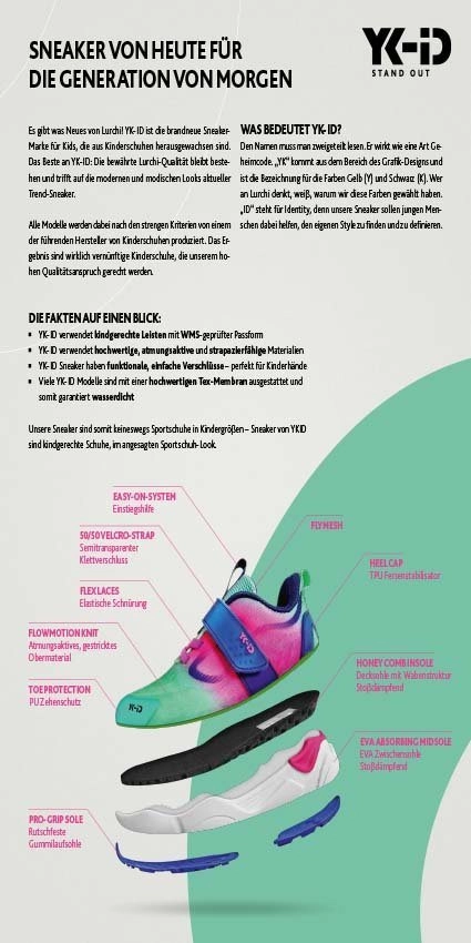 YK-ID by Lurchi »Leif WMS: normal« Sneaker mit Gummizug und Klettriegel
