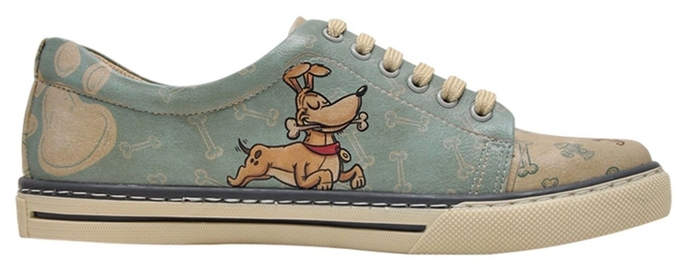 DOGO »Sleeping Dogs, vegan« Schnürschuh mit Hunde-Motiv