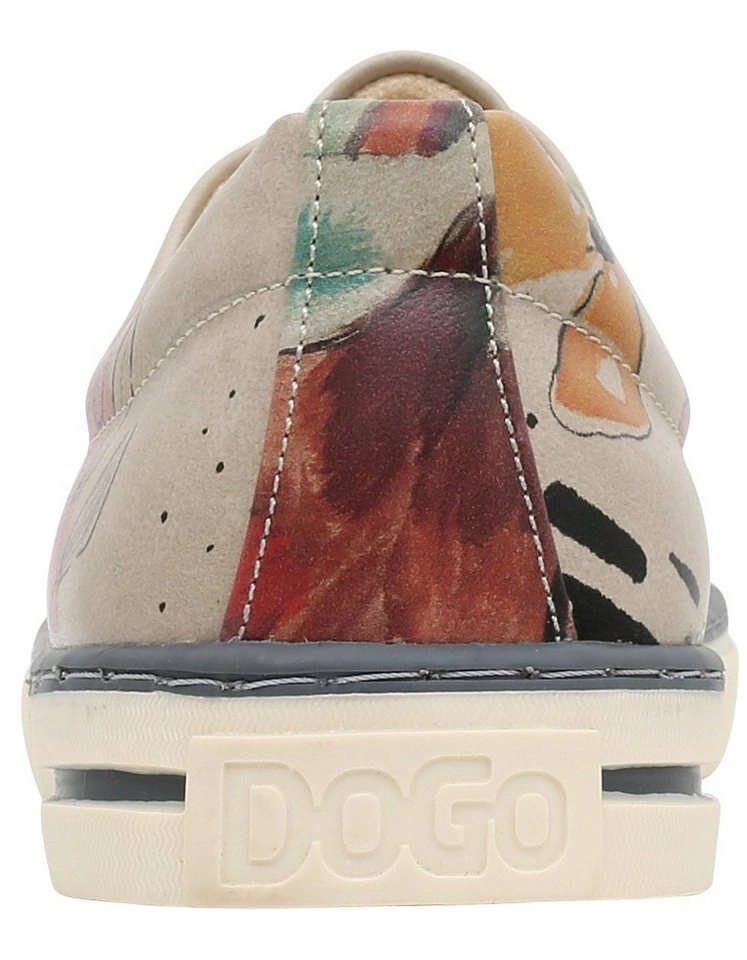 DOGO »A Pair of Doves, vegan« Schnürschuh mit buntem Print