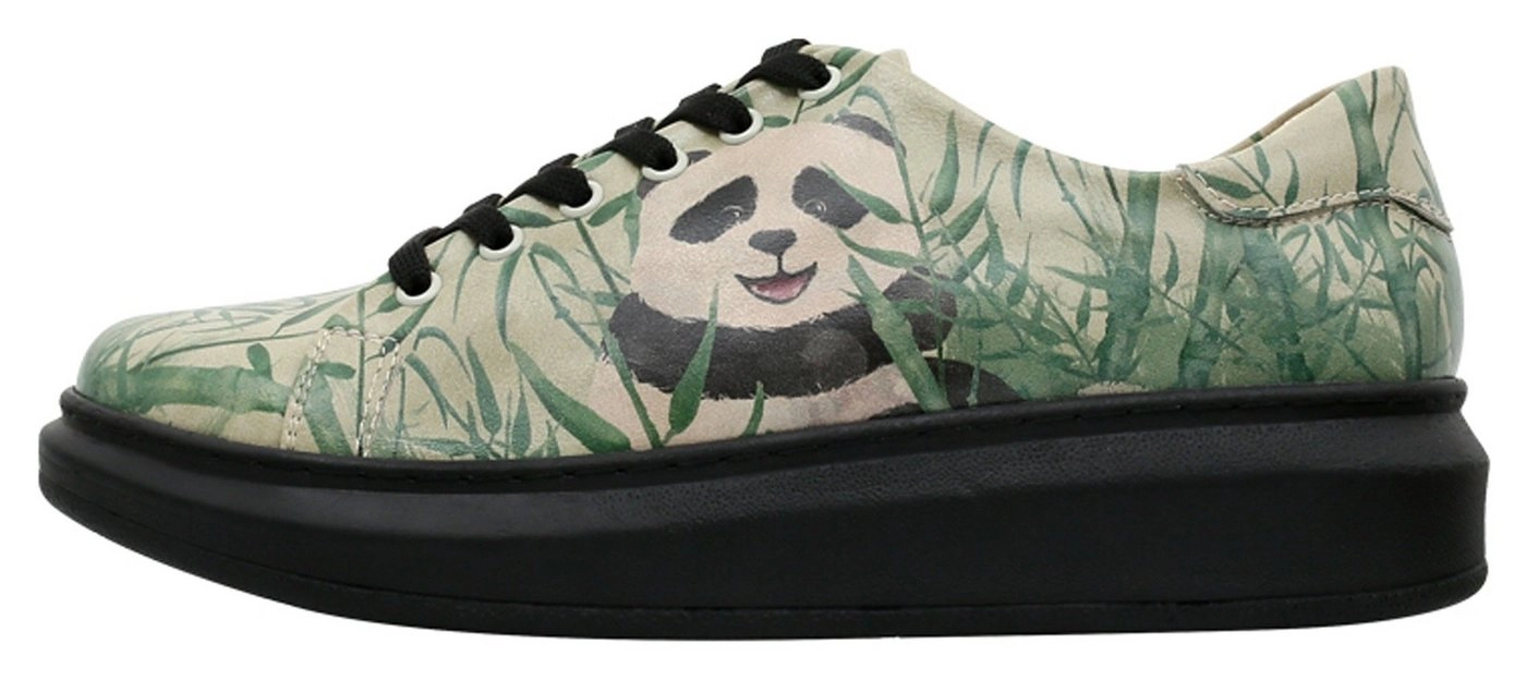 DOGO »Myra, Bamboo Lover, vegan« Schnürschuh mit Panda-Motiv