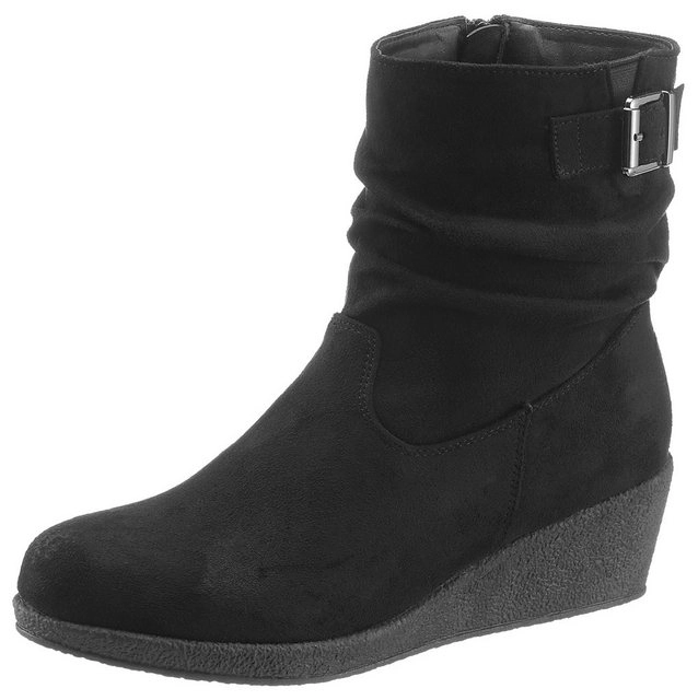 CITY WALK Stiefelette mit Raffungen am slouchy Schaft