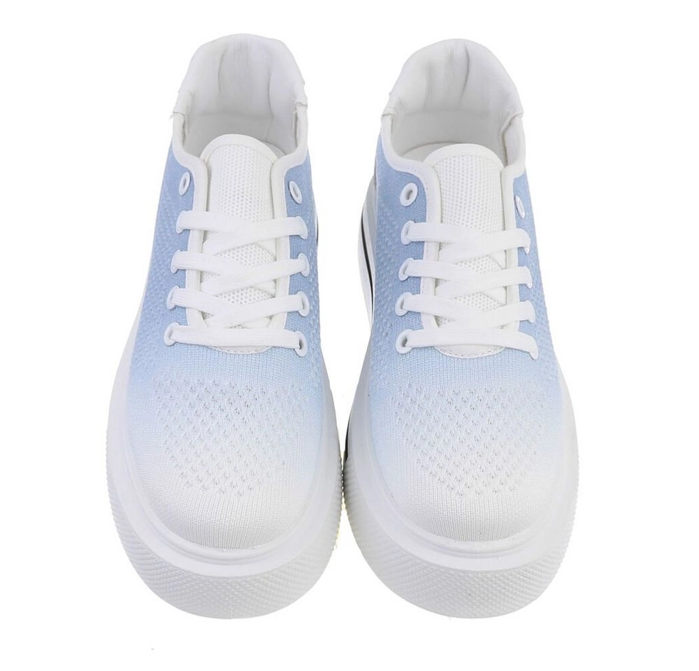 Ital-Design »Damen Low-Top Freizeit« Sneaker Flach Sneakers Low in Weiß