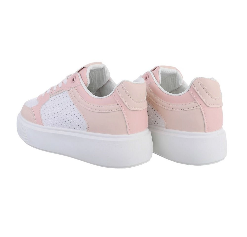 Ital-Design »Damen Low-Top Freizeit« Sneaker Flach Sneakers Low in Weiß