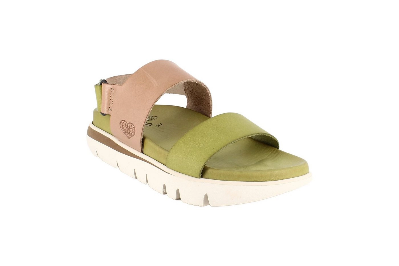 TakeMe Shoes »Damen Leder 2 Band Sandale CLO mit Klettverschluss« Plateausandale