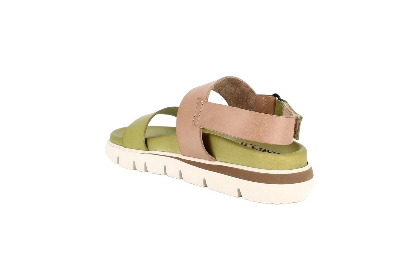 TakeMe Shoes »Damen Leder 2 Band Sandale CLO mit Klettverschluss« Plateausandale