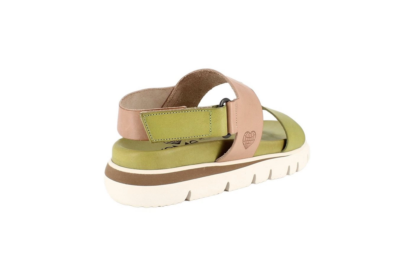 TakeMe Shoes »Damen Leder 2 Band Sandale CLO mit Klettverschluss« Plateausandale