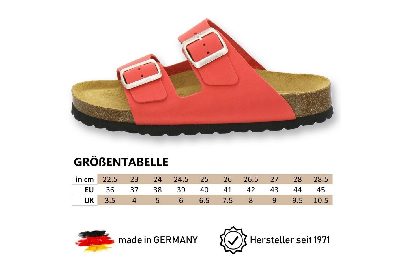 AFS-Schuhe »2100« Pantolette für Damen aus Leder mit Fussbett, Made in Germany