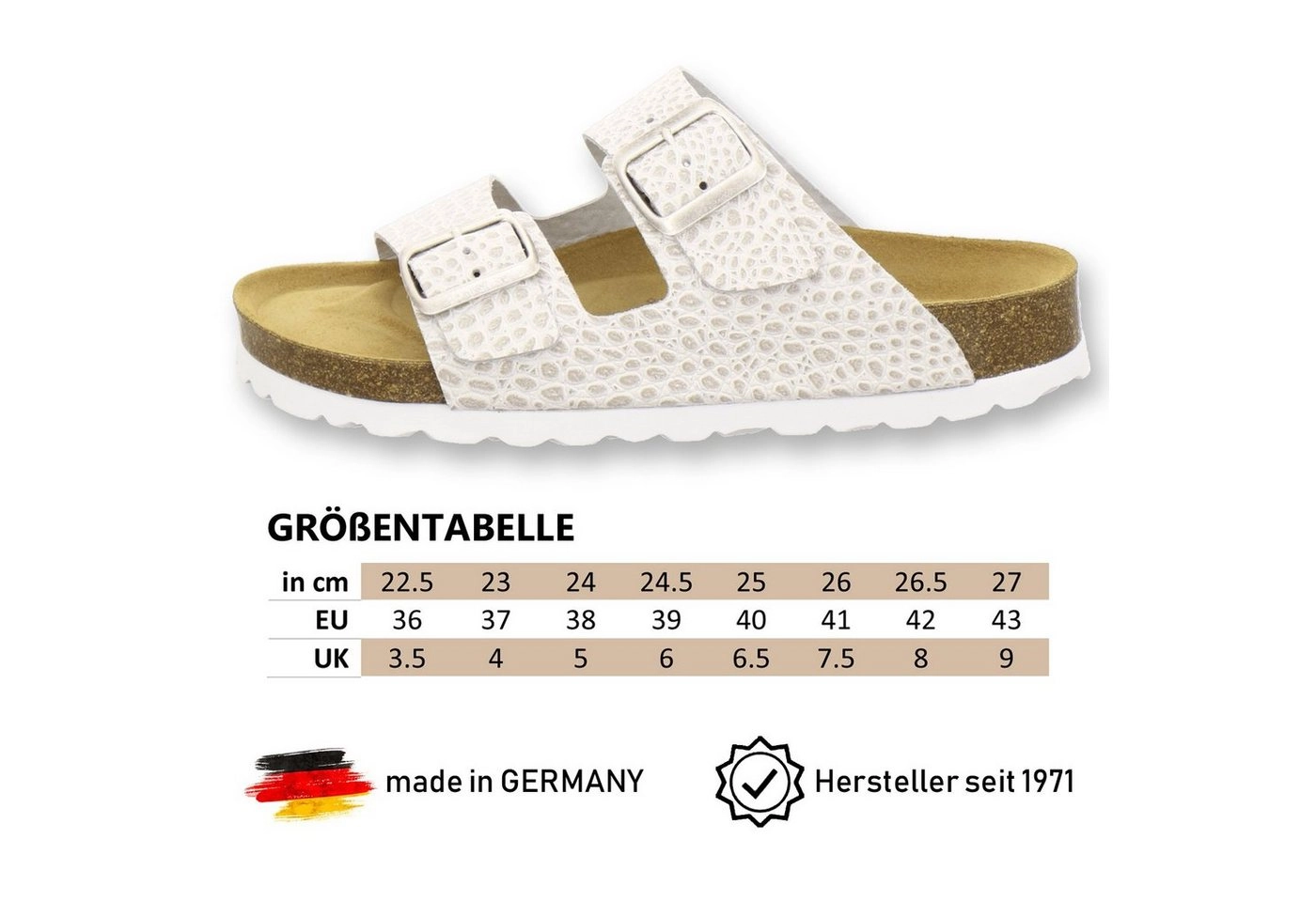 AFS-Schuhe »2100« Pantolette für Damen aus Leder mit Fussbett, Made in Germany