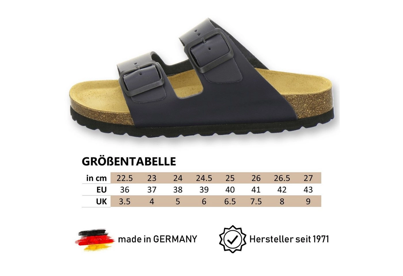 AFS-Schuhe »2100« Pantolette für Damen aus Leder mit Fussbett, Made in Germany