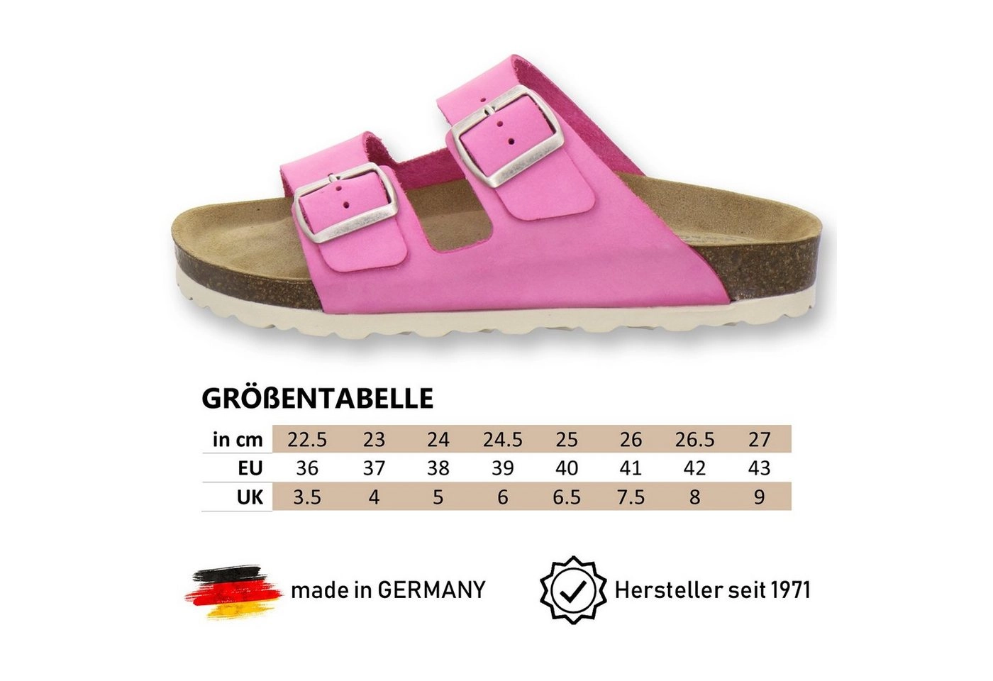 AFS-Schuhe »2100« Pantolette für Damen aus Leder mit Fussbett, Made in Germany