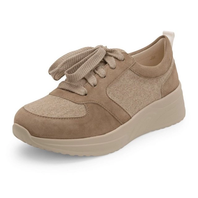 vitaform »Damen Sneakers Wolle« Sneaker Damensneaker Samt Wollfilz - Sneaker mit weicher Sohle aus recycelter Wolle und Ziegen - Leder Freizeitschuh mit bequemer Passform und austauschbarem Luftpolster Bett